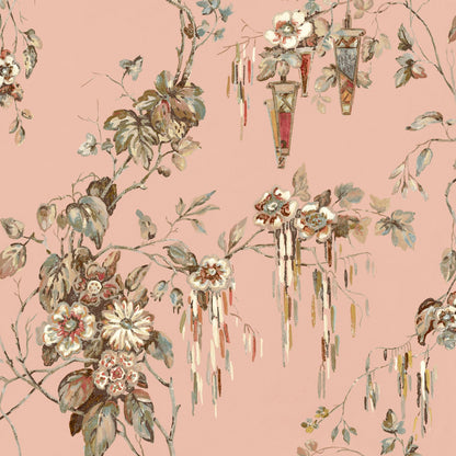 Mallion & Knowles Tiffany Peach Fire Retardant Curtains texture detail