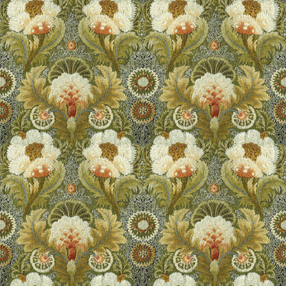 Mallion & Knowles Tapestry Amber Fire Retardant Curtains