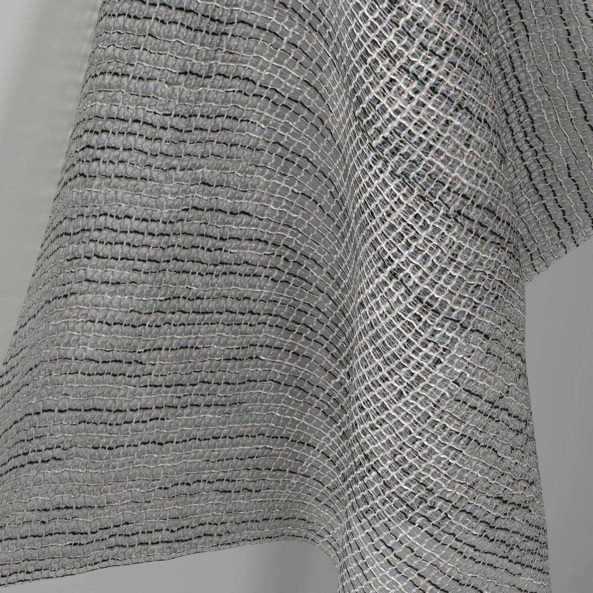 Sekers Aster Steel fire retardant curtain fabric, view 2