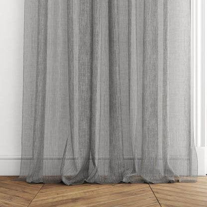 Sekers Aster Steel fire retardant curtain fabric, view 3