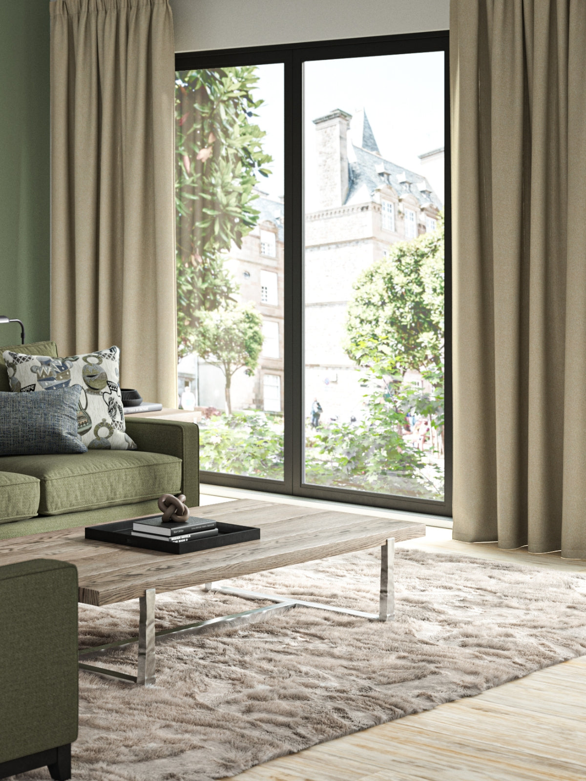 Edmund Bell Duo Fire Retardant Curtains Lifestyle