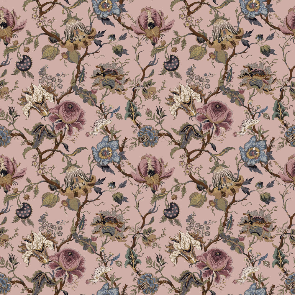 Mallion & Knowles Athena Blush Fire Retardant Curtains