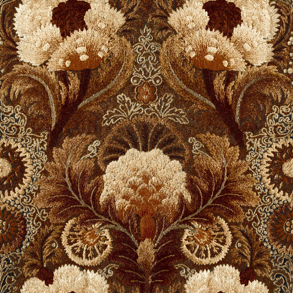 Mallion & Knowles Tapestry Rustic Fire Retardant Curtains texture detail