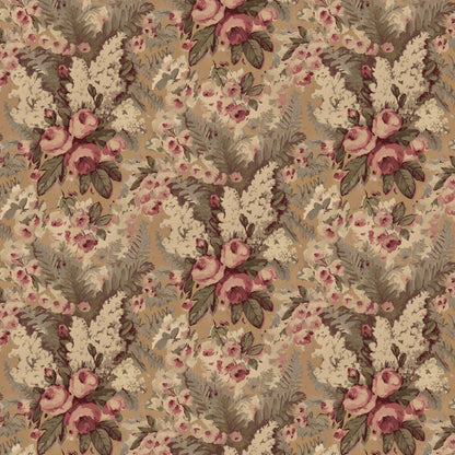 Mallion & Knowles Rose Bower Antique Fire Retardant Curtains
