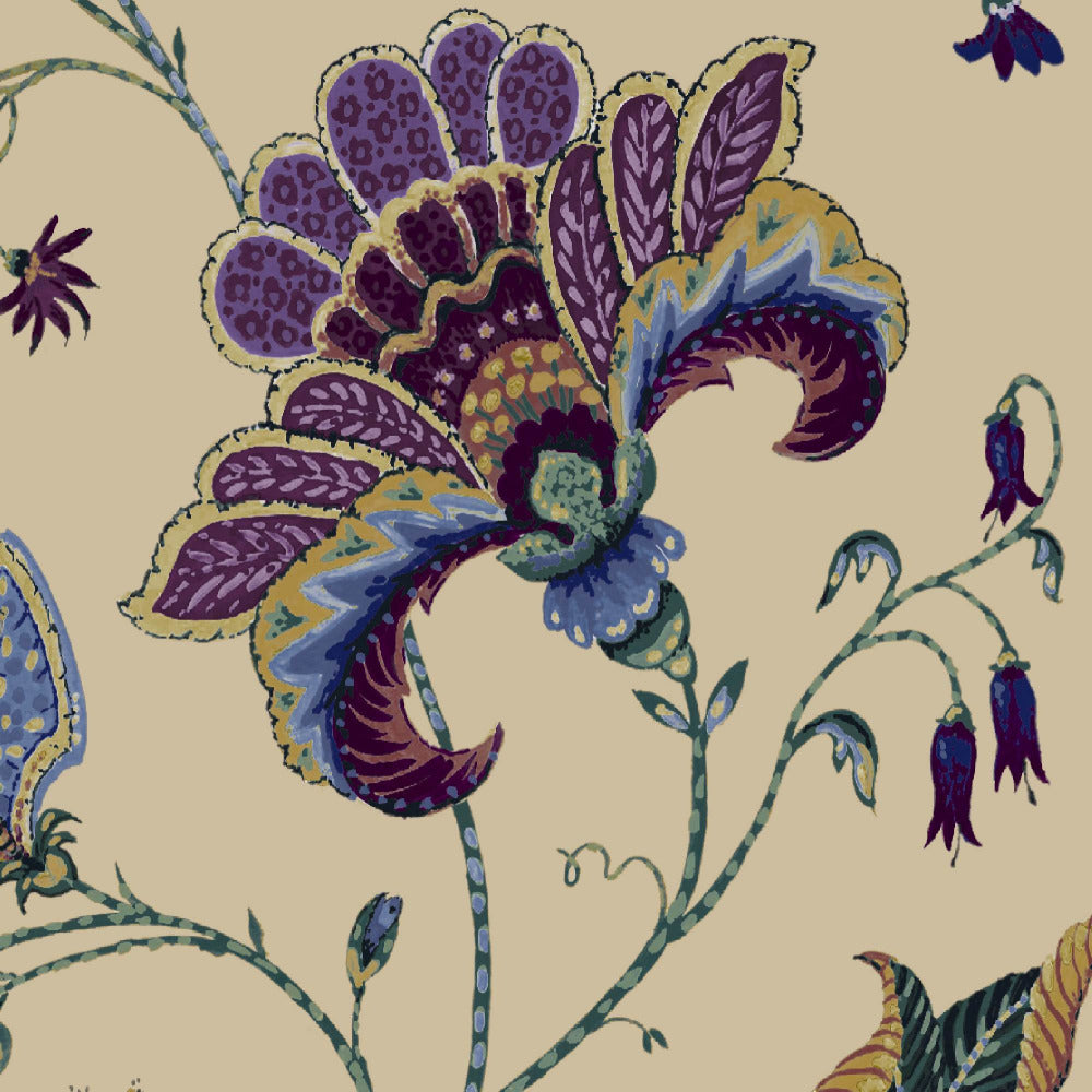 Mallion & Knowles Varanasi Heather Fire Retardant Curtains texture detail