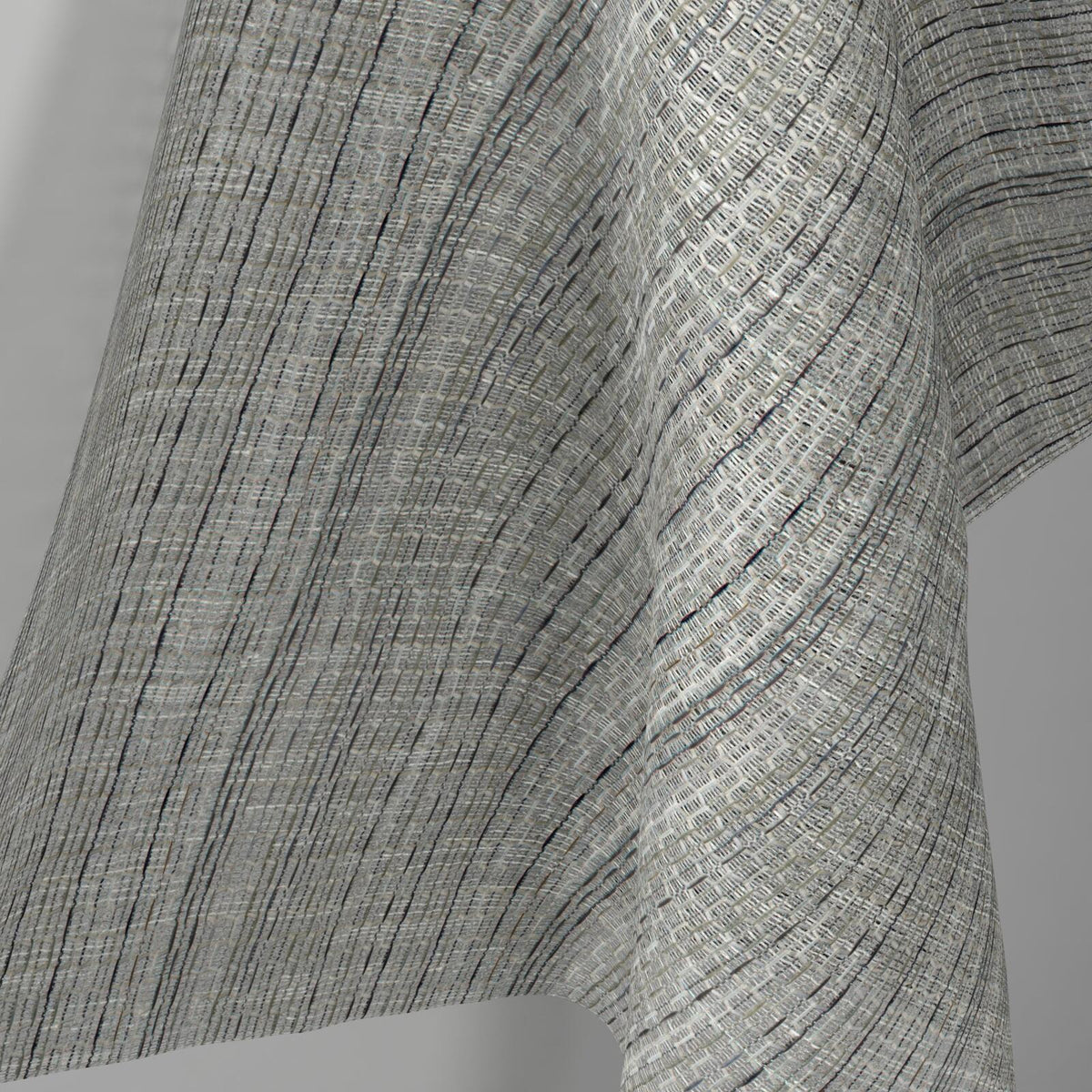 Sekers Macdui Steel fire retardant curtain fabric, view 2