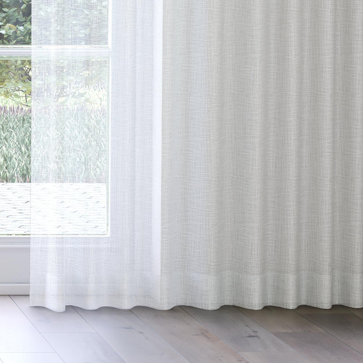 Sekers Lomond Frost fire retardant curtain fabric, view 3