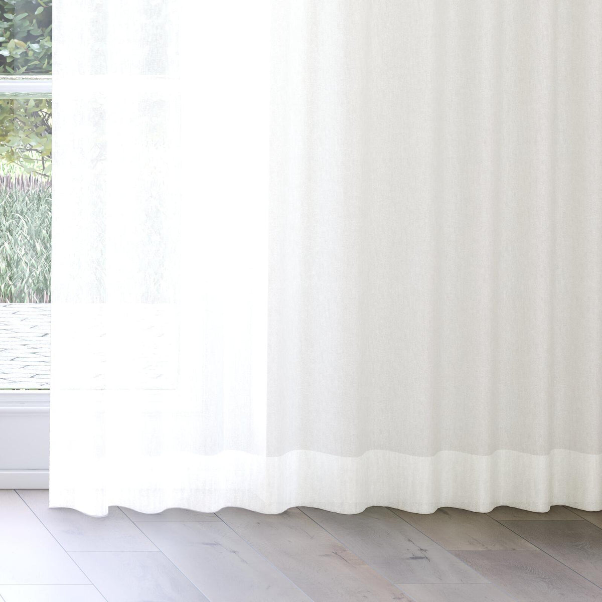 Sekers Horta Cream fire retardant curtain fabric, view 3