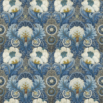 Mallion & Knowles Tapestry Sapphire Fire Retardant Curtains