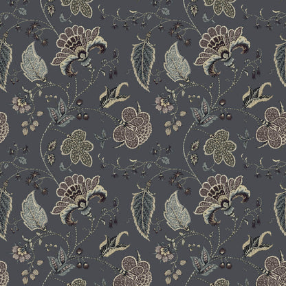 Mallion & Knowles Varanasi Charcoal Fire Retardant Curtains