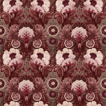 Mallion & Knowles Tapestry Wine Fire Retardant Curtains