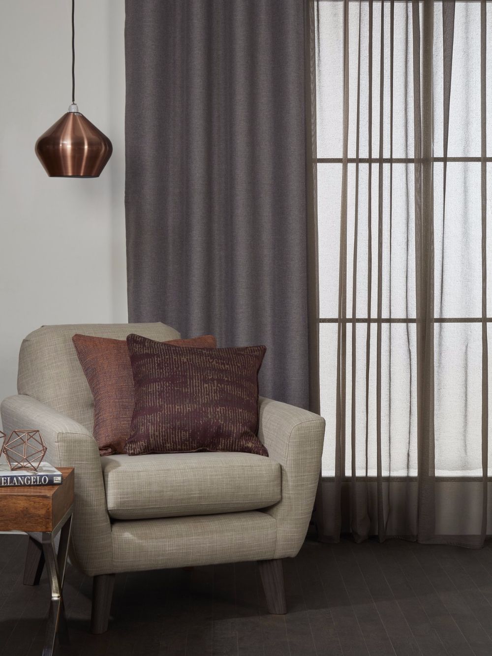 Edmund Bell Serenity sheer curtains lifestyle
