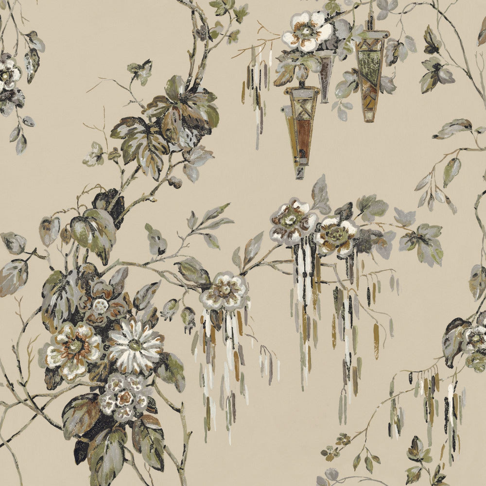 Mallion & Knowles Tiffany Beige Fire Retardant Curtains texture detail