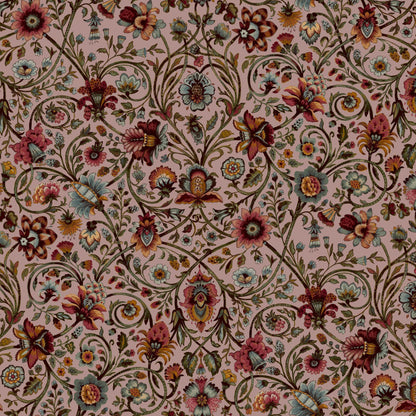 Mallion & Knowles Baroda Crimson/Pink Fire Retardant Curtains
