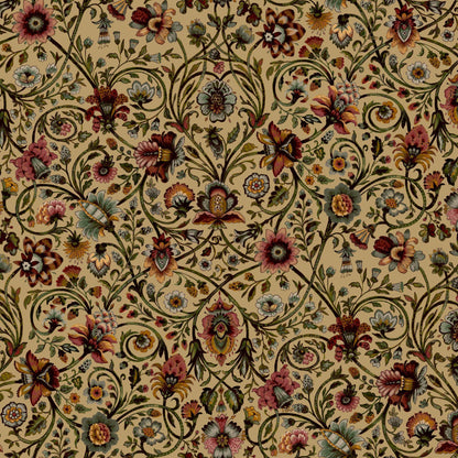 Mallion & Knowles Baroda Scarlet/Gold Fire Retardant Curtains