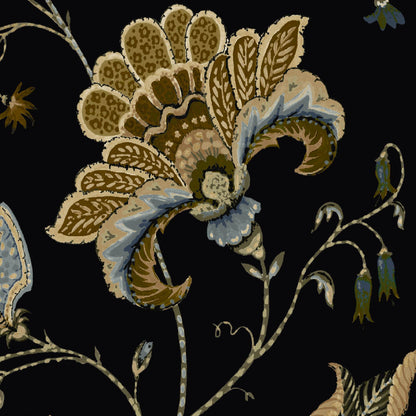 Mallion & Knowles Varanasi Jet Amber Fire Retardant Curtains texture detail