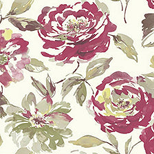 Bancroft Floribunda Berry Fire Retardant Curtains