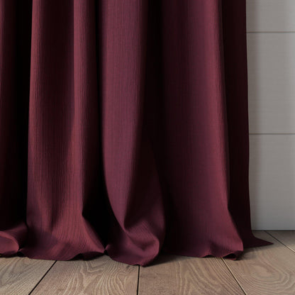 Sekers Glamis Raspberry fire retardant curtain fabric made-up curtain