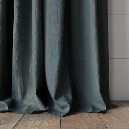 Sekers Glamis Surf fire retardant curtain fabric made-up curtain