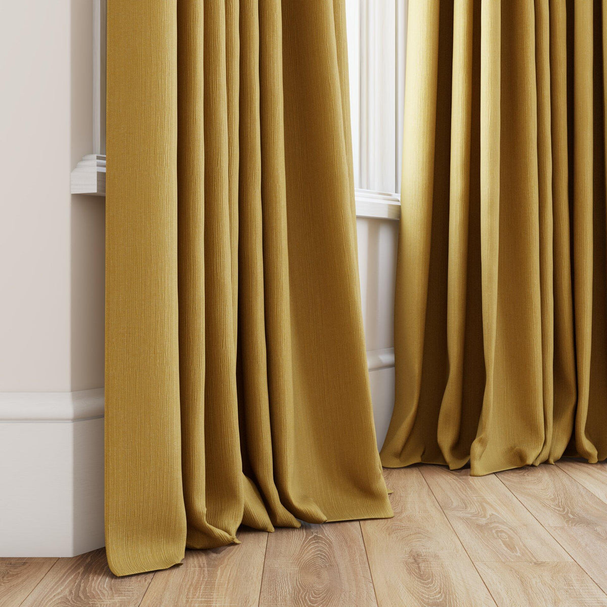 Sekers Glamis Harvest fire retardant curtain fabric made-up curtain