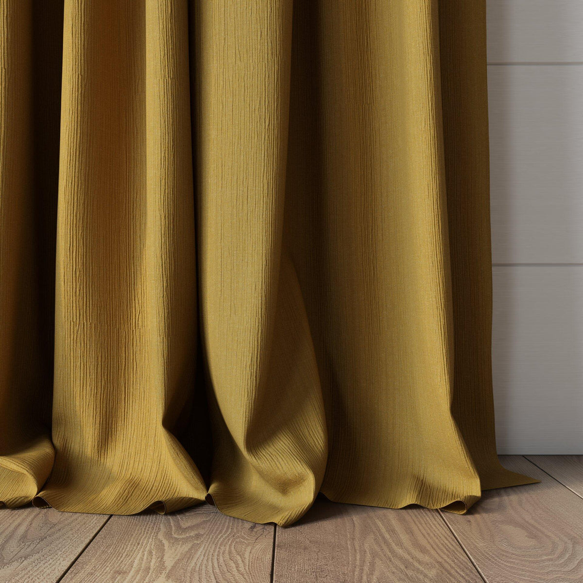 Sekers Glamis Harvest fire retardant curtain fabric made-up curtain