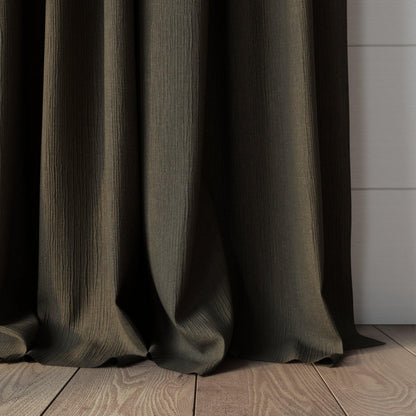 Sekers Glamis Cappuccino fire retardant curtain fabric made-up curtain