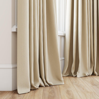 Sekers Glamis Desert fire retardant curtain fabric made-up curtain