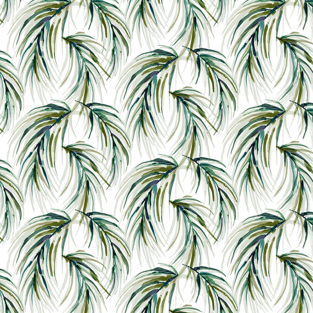 Panaz Alvaro B38 Lime Palm Palm Fire Retardant Curtains