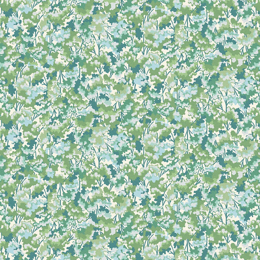 Panaz Tree Tops B24 Forest Kelly Aqua Fire Retardant Curtains