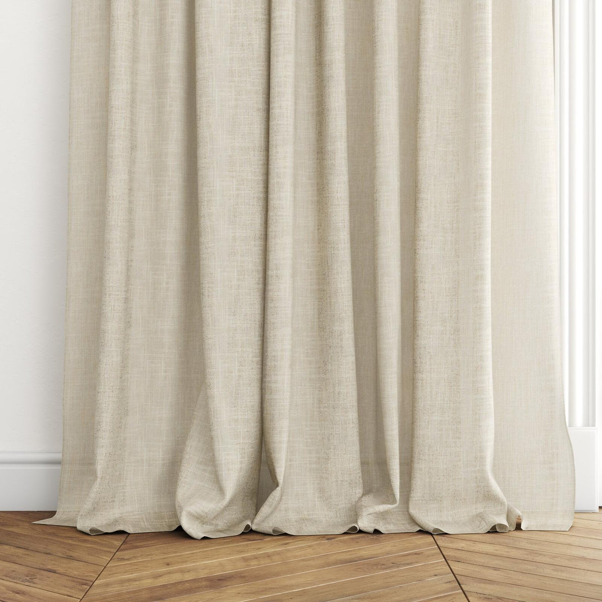 Sekers Lennox Honey fire retardant curtain fabric, view 3