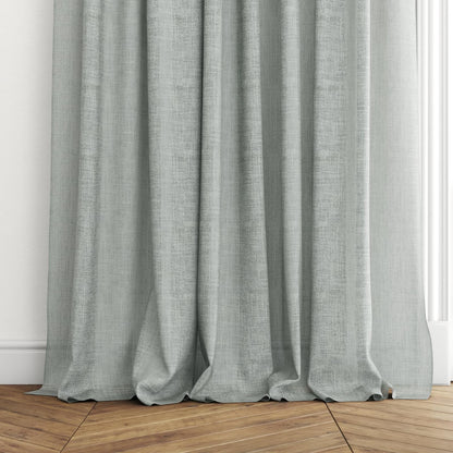 Sekers Lennox Seafoam fire retardant curtain fabric, view 3