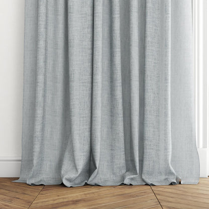 Sekers Lennox Sky fire retardant curtain fabric, view 3