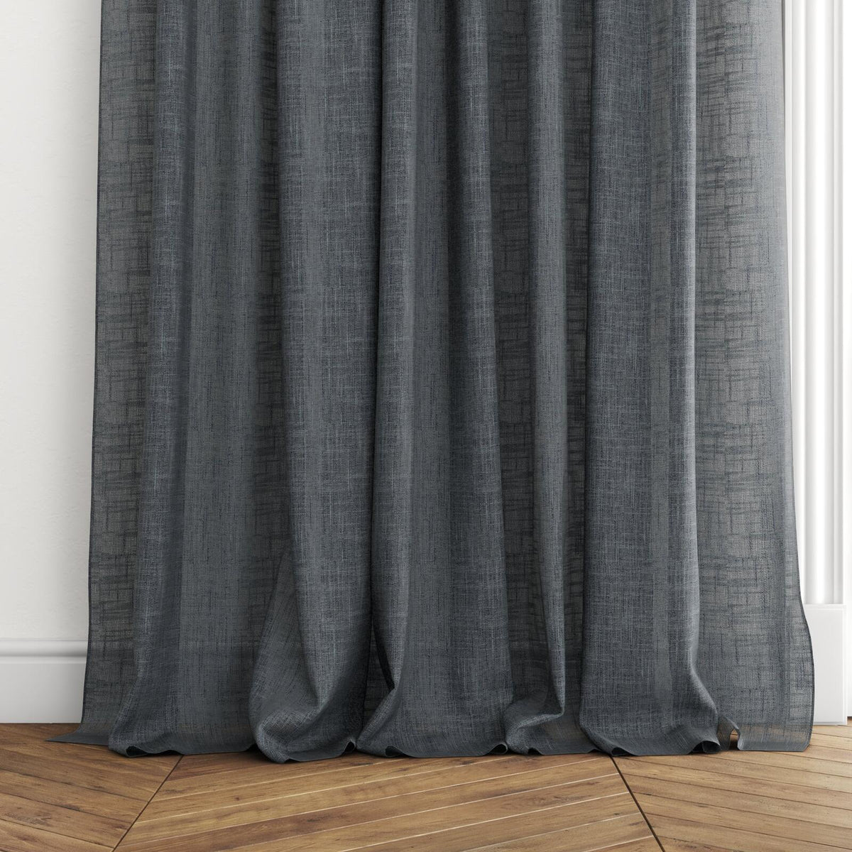 Sekers Lennox Peat fire retardant curtain fabric, view 3