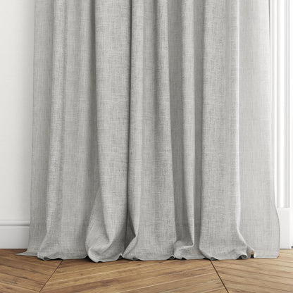 Sekers Lennox Greige fire retardant curtain fabric, view 3