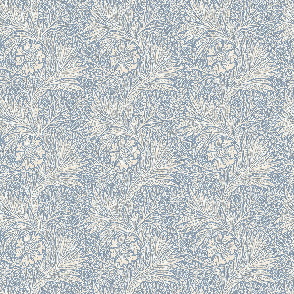 Panaz Marigold A05 China Blue Ivory Fire Retardant Curtains