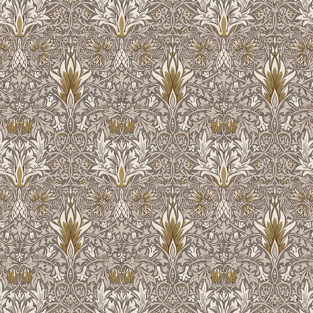 Panaz Snakeshead E04 Pewter Gold Fire Retardant Curtains