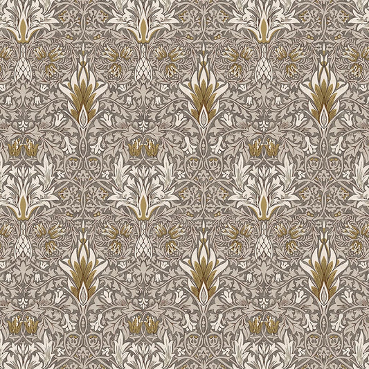 Panaz Snakeshead E04 Pewter Gold Fire Retardant Curtains