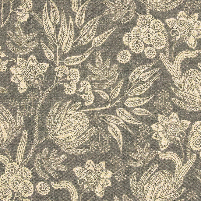 Bancroft Oakland Meadow Slate Fire Retardant Curtains