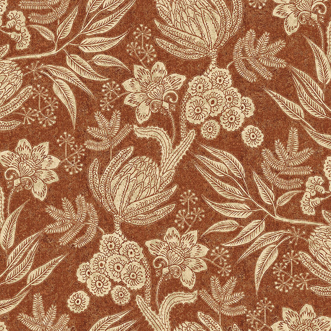Bancroft Oakland Meadow Tuscan Red Fire Retardant Curtains
