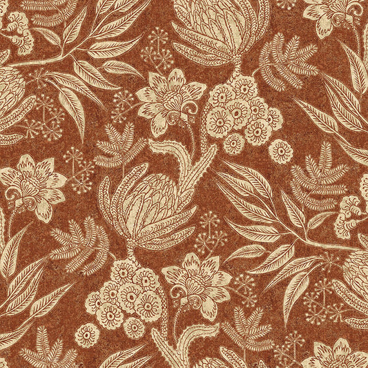 Bancroft Oakland Meadow Tuscan Red Fire Retardant Curtains