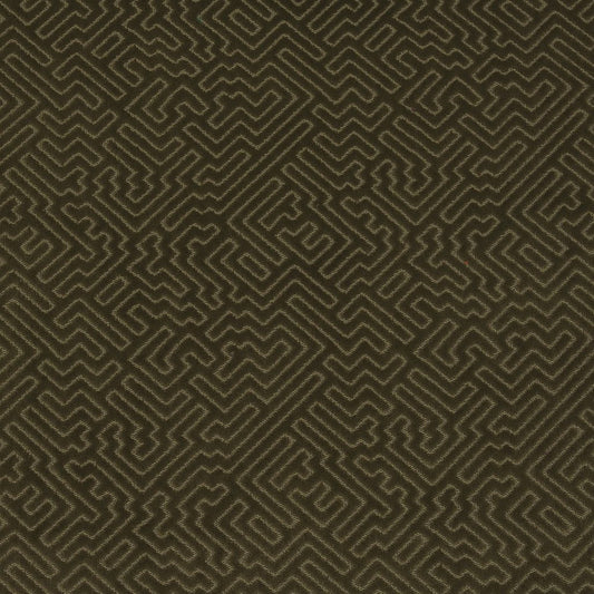 Labyrinth 231 Olive fire retardant curtain fabric