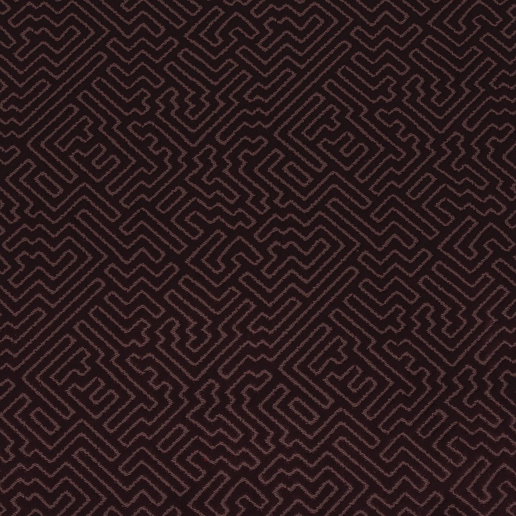 Labyrinth 481 Damson fire retardant curtain fabric