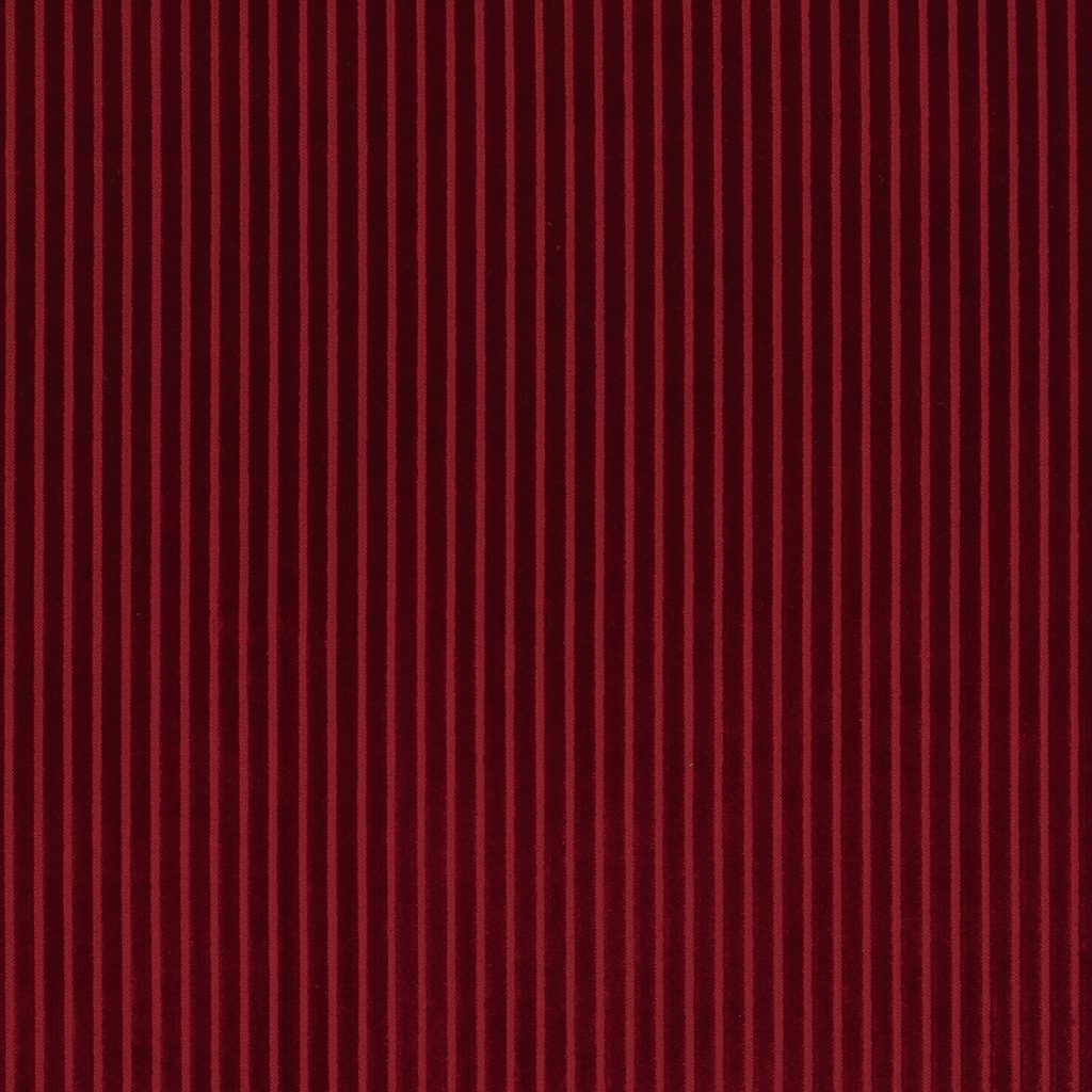 Refined Stripe 405 Crimson fire retardant curtain fabric