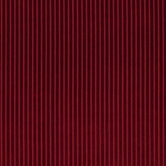 Refined Stripe 405 Crimson fire retardant curtain fabric