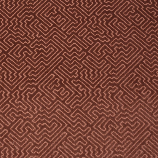 Labyrinth 574 Dark Coral fire retardant curtain fabric