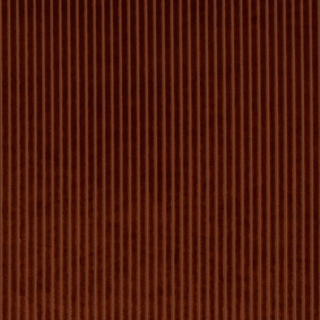 Refined Stripe 408 Terracotta fire retardant curtain fabric