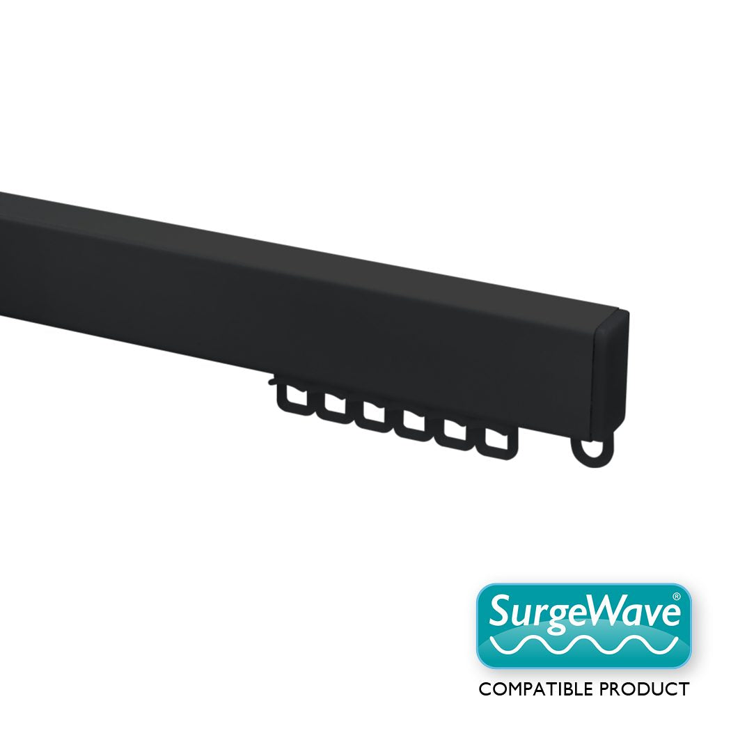 Heavy Duty H-Section Uncorded Track Kit - Black