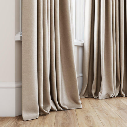 Sekers Riviera Champagne fire retardant curtain fabric, view 3