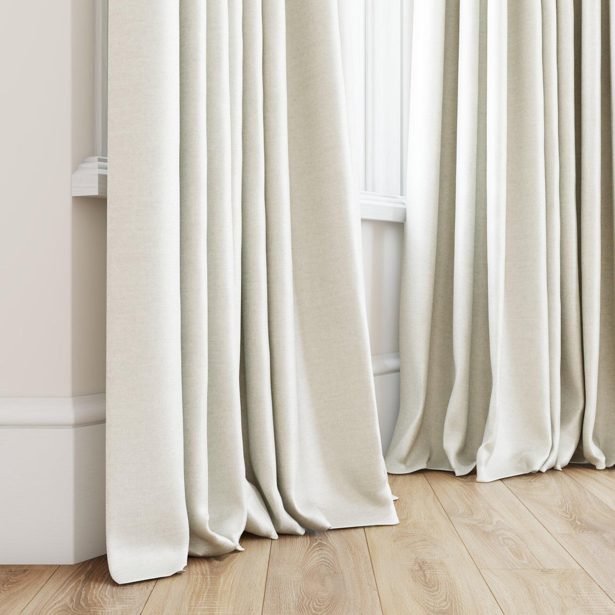 Sekers Riviera Oatmeal fire retardant curtain fabric, view 3