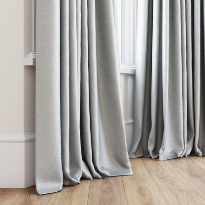 Sekers Riviera Platinum fire retardant curtain fabric, view 3